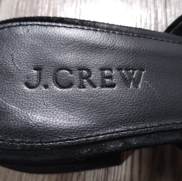 J. Crew Suede Pearl Studded Double Strap Slide Sandals Women's Size 7.5 - Picture 3 of 5